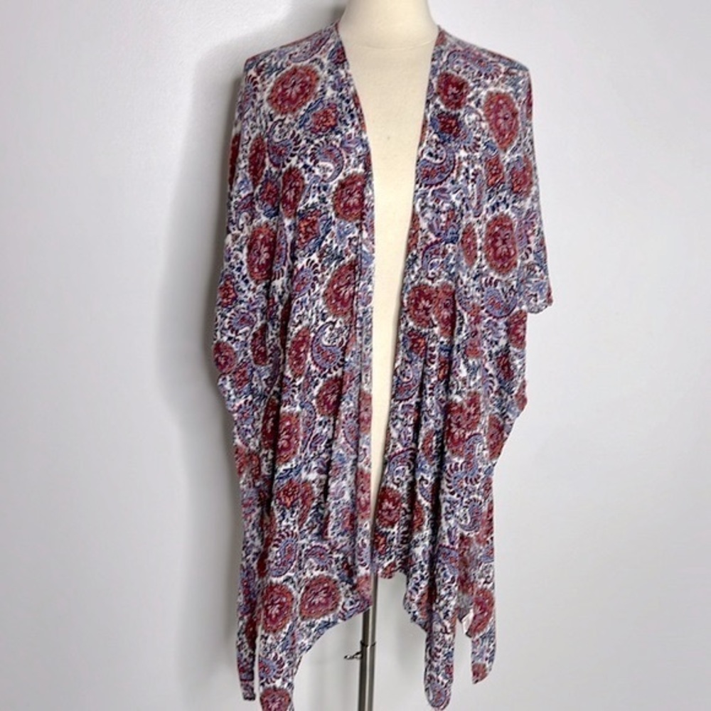 Pinky kimono paisley print swim cover women’s size 1X